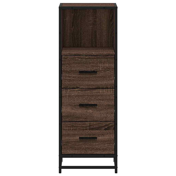 Badschrank Braun Eichen-Optik 35x37,5x100 cm