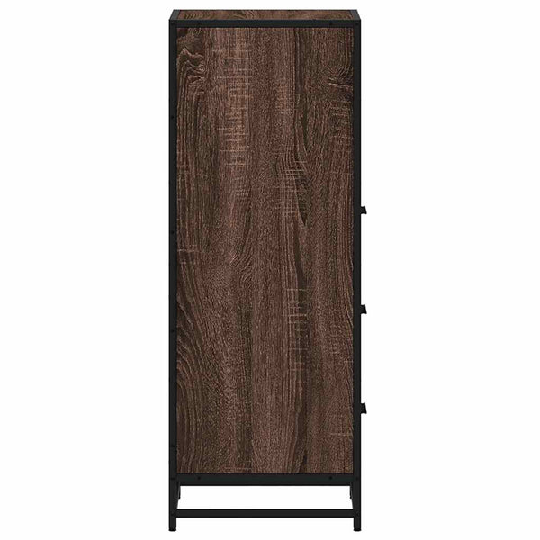 Badschrank Braun Eichen-Optik 35x37,5x100 cm