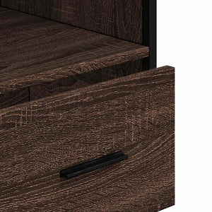 Badschrank Braun Eichen-Optik 35x37,5x100 cm