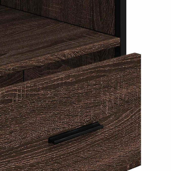 Badschrank Braun Eichen-Optik 35x37,5x100 cm