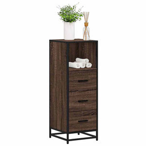 Badschrank Braun Eichen-Optik 35x37,5x100 cm