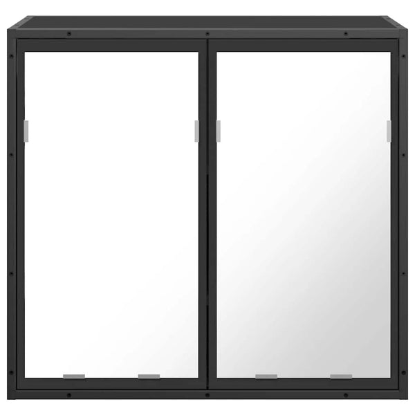 Schwarzer Spiegelschrank 65x60cm
