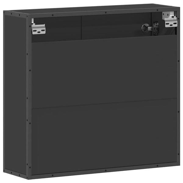 Schwarzer Spiegelschrank 65x60cm