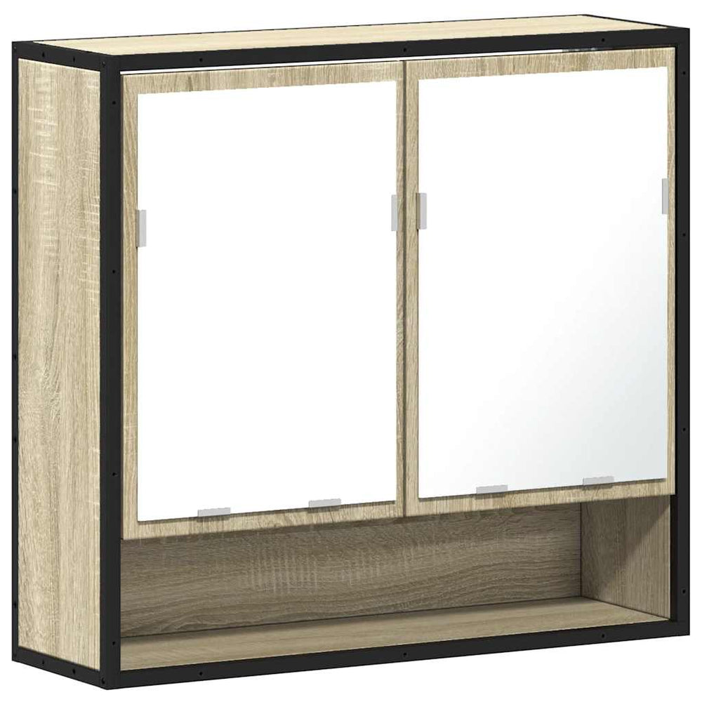 Badezimmer Spiegelschrank Sonoma-Eiche 65x60 cm