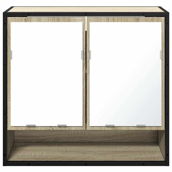 Badezimmer Spiegelschrank Sonoma-Eiche 65x60 cm