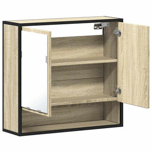 Badezimmer Spiegelschrank Sonoma-Eiche 65x60 cm