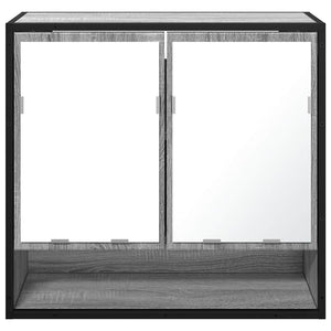 Bad Spiegelschrank Grau Sonoma 65x60 cm