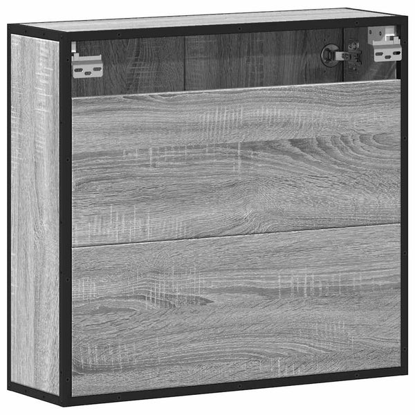 Bad Spiegelschrank Grau Sonoma 65x60 cm