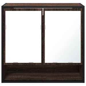 Bad Spiegelschrank Braun Eiche 65x60 cm