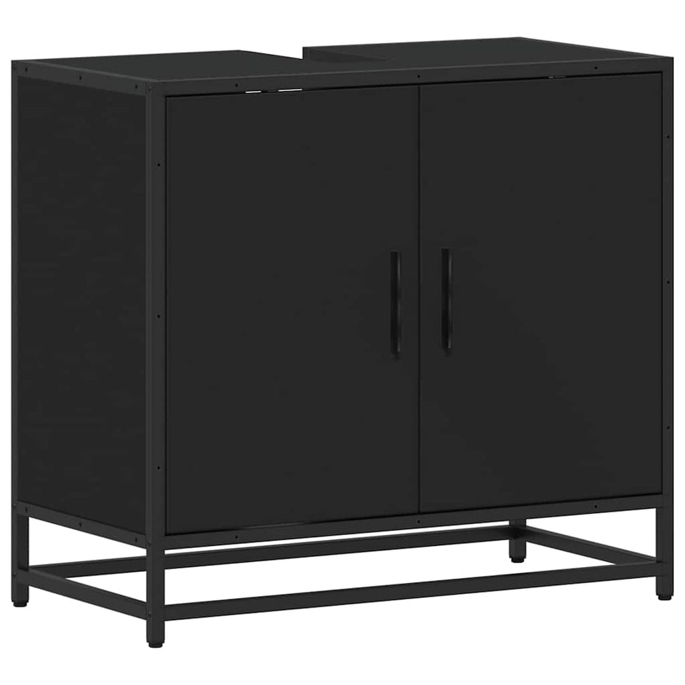 Schwarzer Waschbeckenunterschrank 65 cm