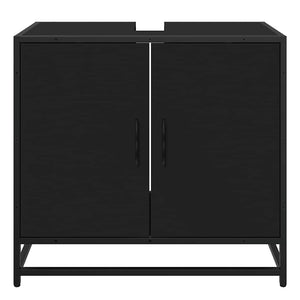 Schwarzer Waschbeckenunterschrank 65 cm