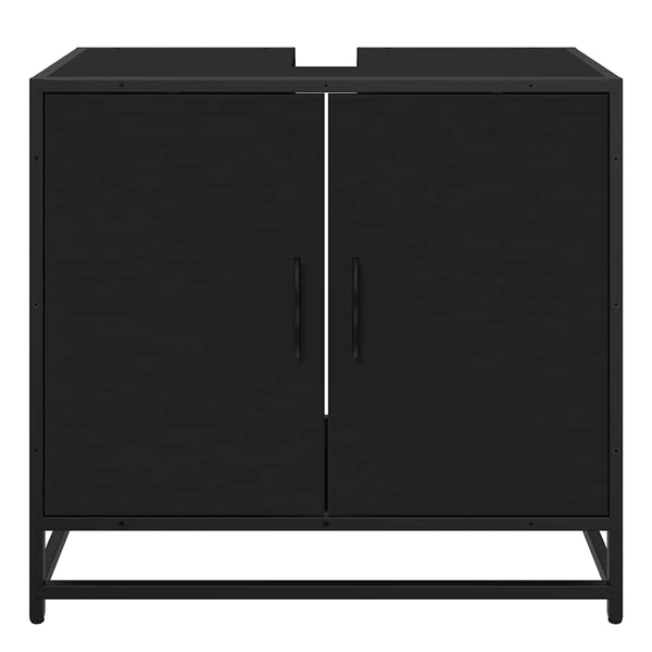 Schwarzer Waschbeckenunterschrank 65 cm