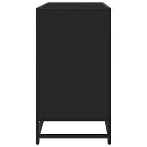 Schwarzer Waschbeckenunterschrank 65 cm