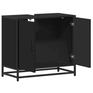 Schwarzer Waschbeckenunterschrank 65 cm