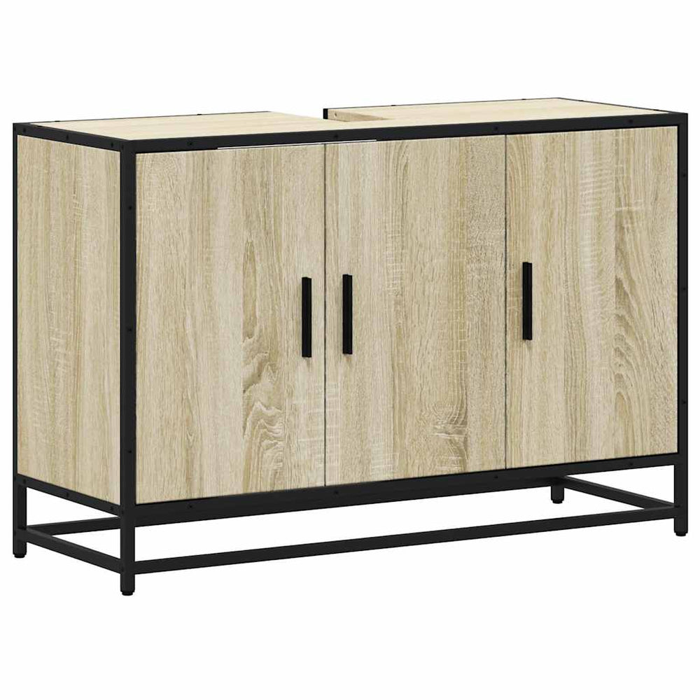Waschbeckenunterschrank Sonoma-Eiche 90cm