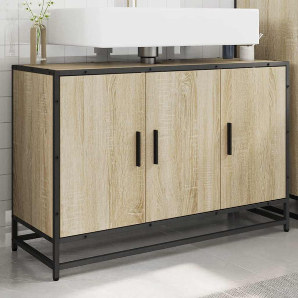 Waschbeckenunterschrank Sonoma-Eiche 90cm