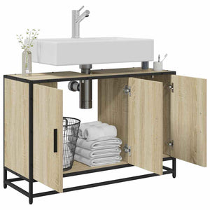 Waschbeckenunterschrank Sonoma-Eiche 90cm