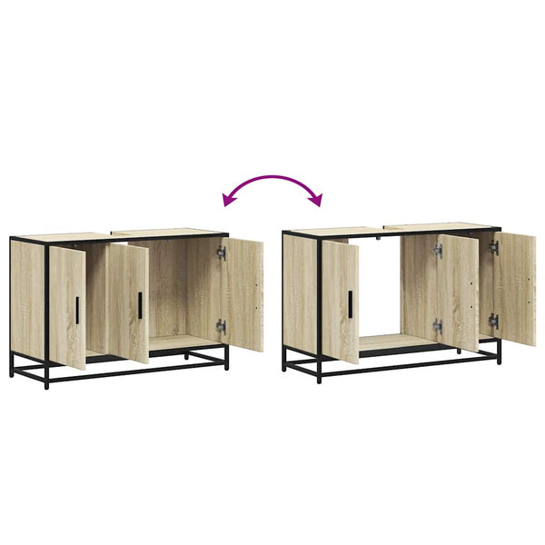 Waschbeckenunterschrank Sonoma-Eiche 90cm