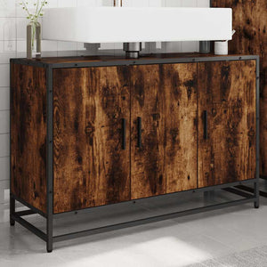 Waschbeckenunterschrank Räuchereiche 90 cm