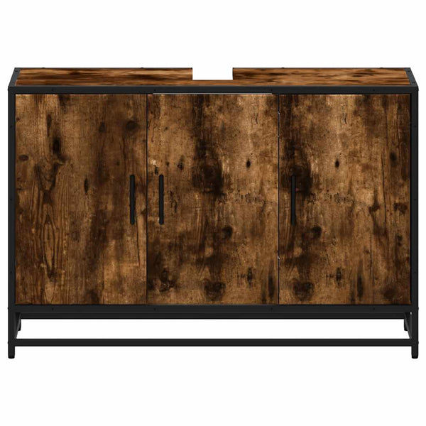 Waschbeckenunterschrank Räuchereiche 90 cm