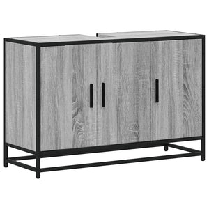 Waschbeckenunterschrank Grau Sonoma 90 cm