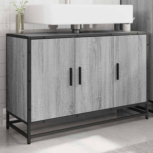 Waschbeckenunterschrank Grau Sonoma 90 cm