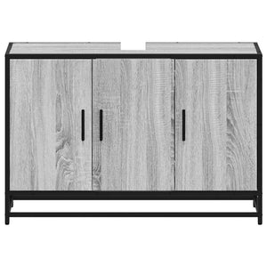Waschbeckenunterschrank Grau Sonoma 90 cm