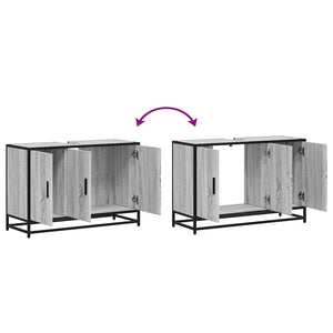 Waschbeckenunterschrank Grau Sonoma 90 cm
