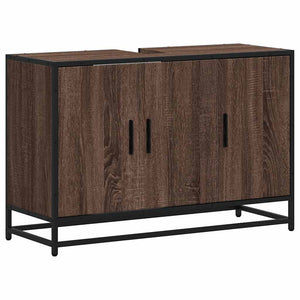Waschbeckenunterschrank Braun Eiche 90 cm