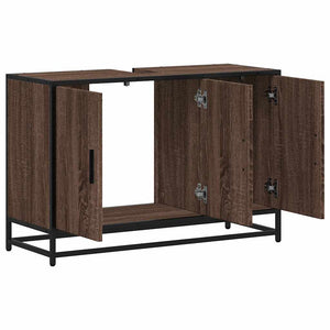 Waschbeckenunterschrank Braun Eiche 90 cm