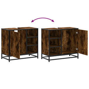 Waschbeckenunterschrank Räuchereiche 65 cm