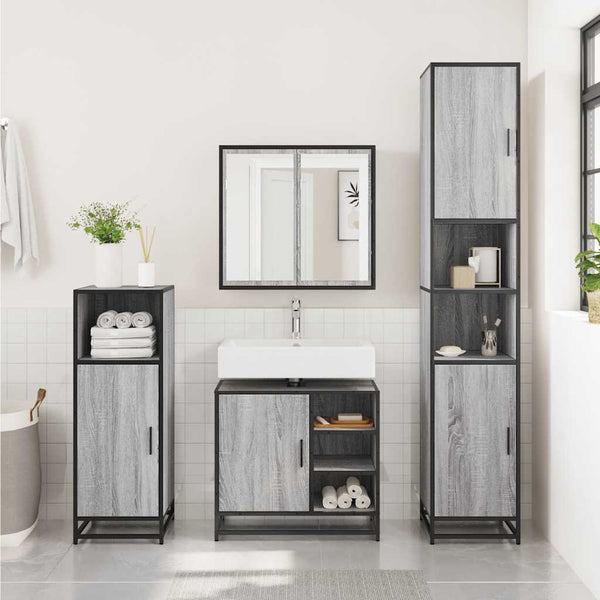 Waschbeckenunterschrank Grau Sonoma 65 cm