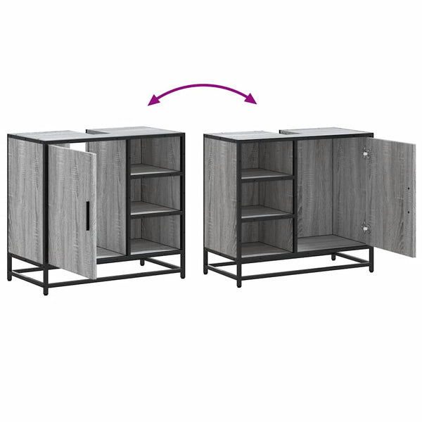 Waschbeckenunterschrank Grau Sonoma 65 cm