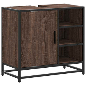 Waschbeckenunterschrank Braun Eichen-Optik 65 cm