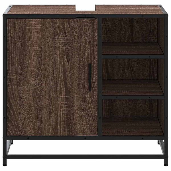 Waschbeckenunterschrank Braun Eichen-Optik 65 cm