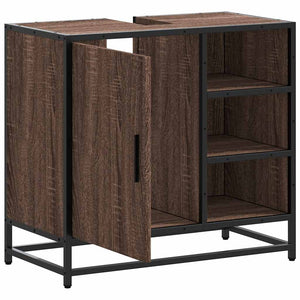 Waschbeckenunterschrank Braun Eichen-Optik 65 cm