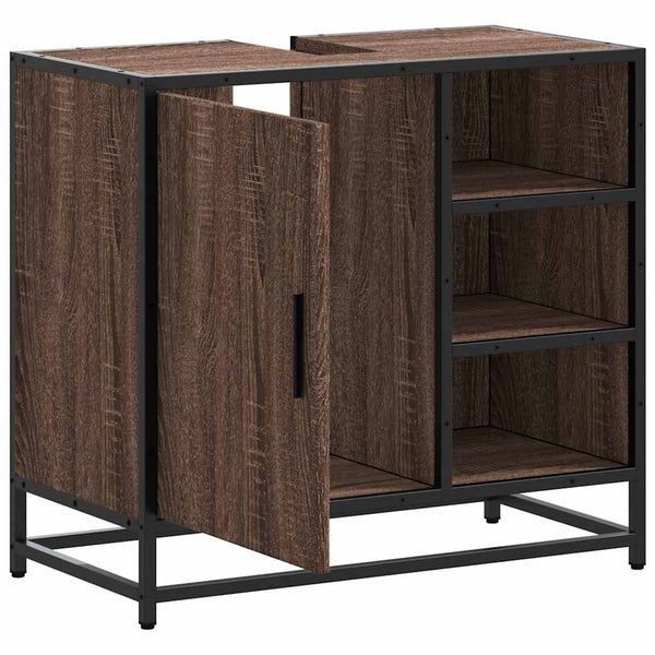 Waschbeckenunterschrank Braun Eichen-Optik 65 cm