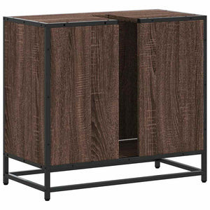 Waschbeckenunterschrank Braun Eichen-Optik 65 cm