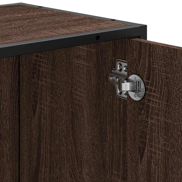 Waschbeckenunterschrank Braun Eichen-Optik 65 cm