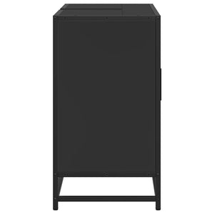 Schwarzer Waschbeckenunterschrank 80 cm