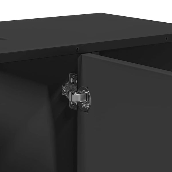 Schwarzer Waschbeckenunterschrank 80 cm