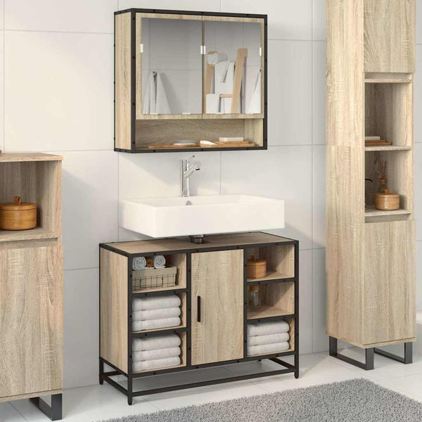 Waschbeckenunterschrank Sonoma-Eiche 80cm
