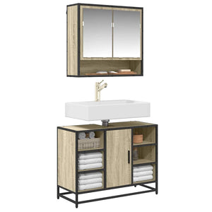 Waschbeckenunterschrank Sonoma-Eiche 80cm