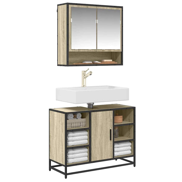 Waschbeckenunterschrank Sonoma-Eiche 80cm