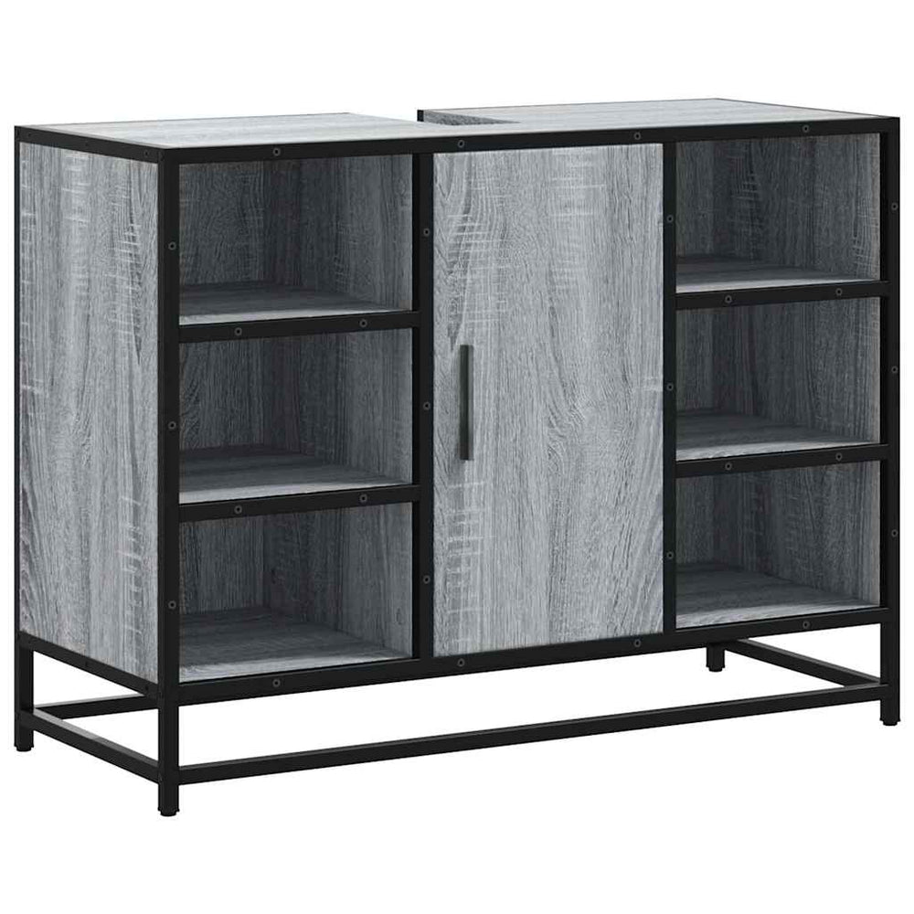 Meuble sous-lavabo vidaXL gris chêne sonoma 80x33x60 cm bois d'ingénierie