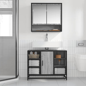 Waschbeckenunterschrank Grau Sonoma 80 cm