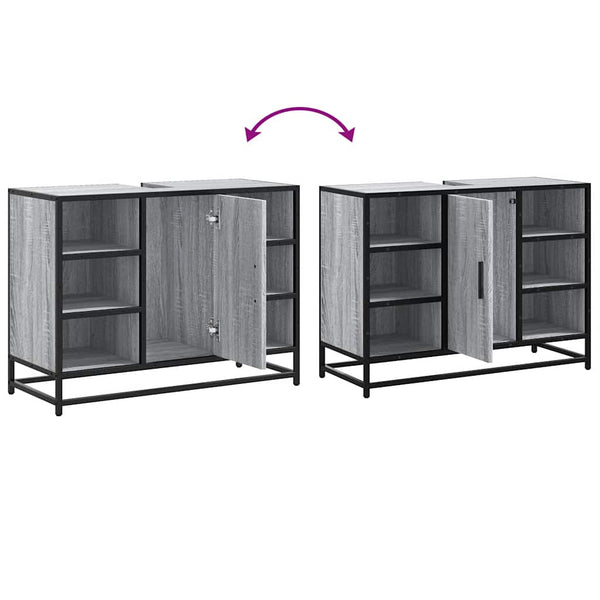 Waschbeckenunterschrank Grau Sonoma 80 cm