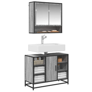 Waschbeckenunterschrank Grau Sonoma 80 cm