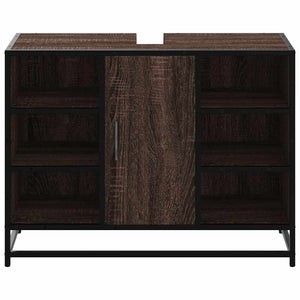 Waschbeckenunterschrank Braun Eichen-Optik 80 cm