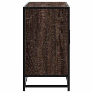Waschbeckenunterschrank Braun Eichen-Optik 80 cm